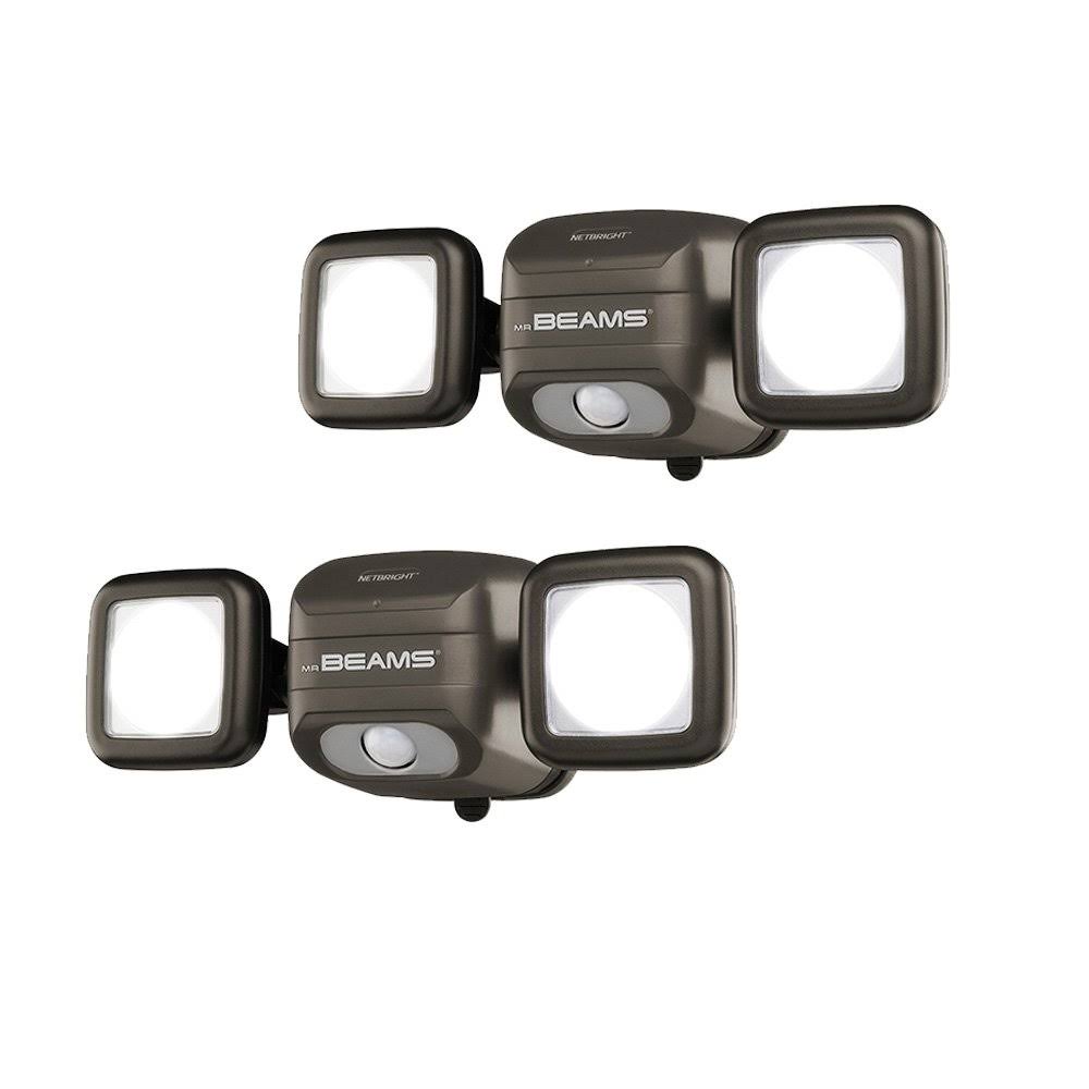 Wireless Battery Powered Motion Sensing 500 Lumens LED Dual Head Security Spotlight V967