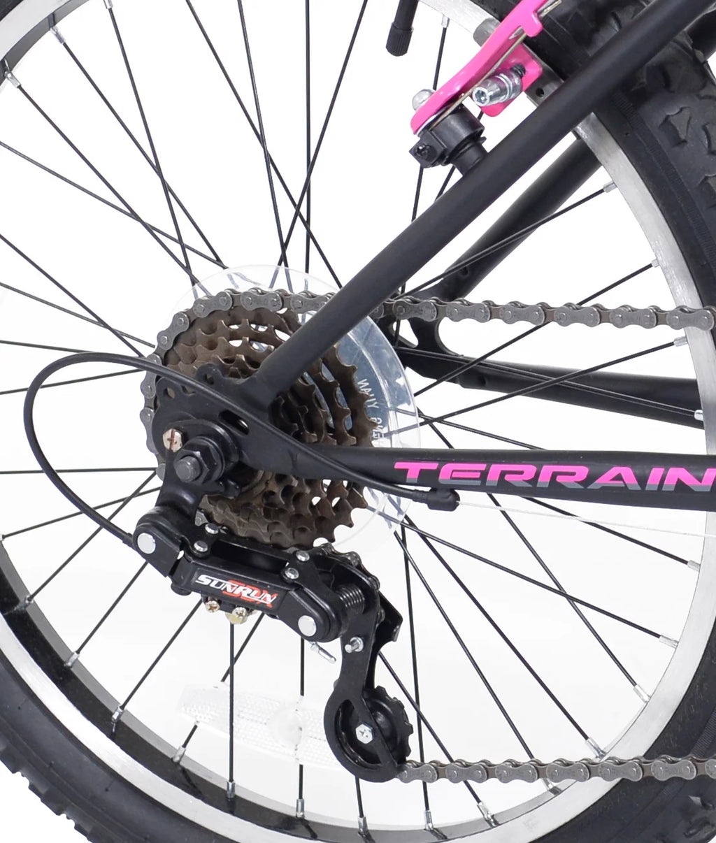 20-inch Girl's Mountain Child Bicycle Black/Pink Q175