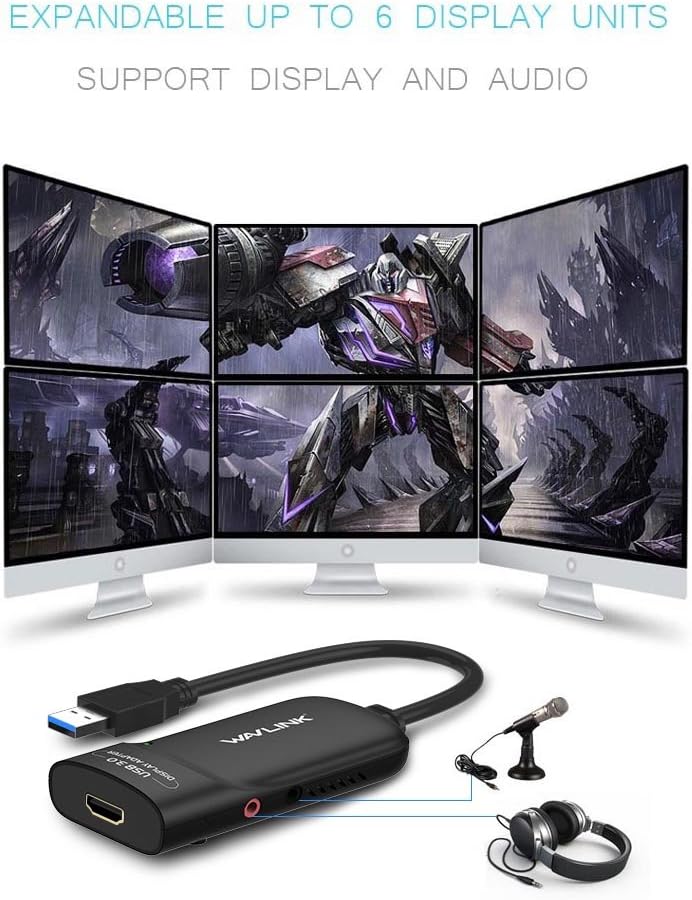 USB 3.0 to HDMI Video Graphics Adapter with Audio Port, Pack of 2 X703939