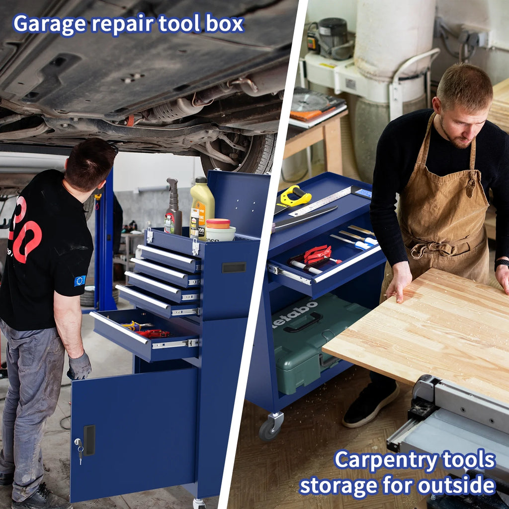 5 Drawer Mechanic Tool Chest with Wheels Rolling Tool Box Cabinet G42109