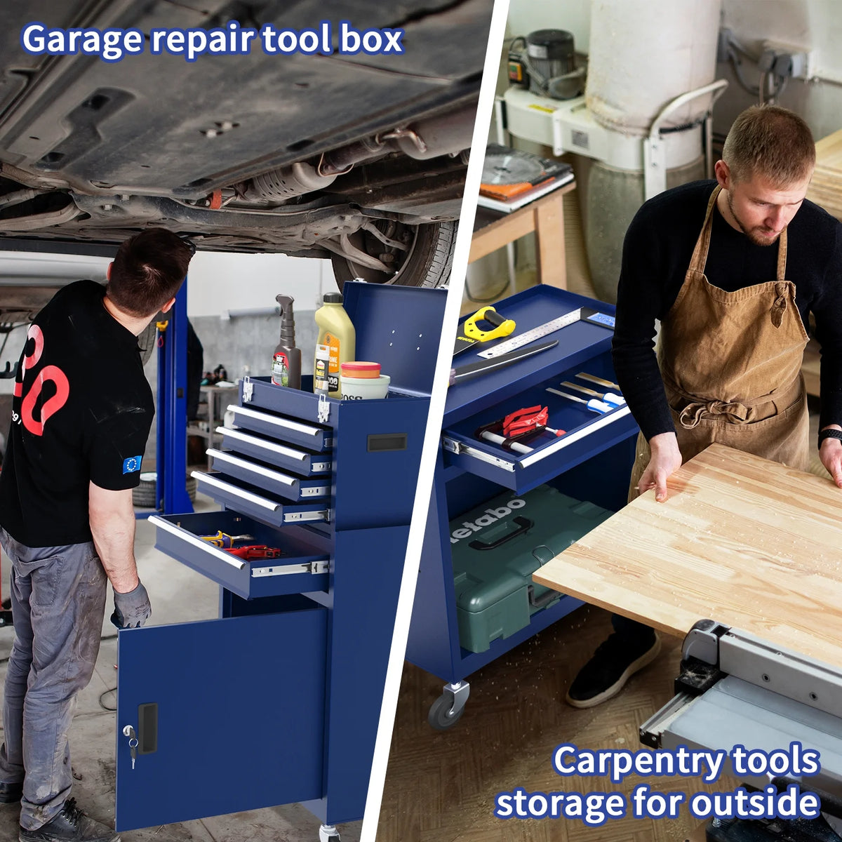 5 Drawer Mechanic Tool Chest with Wheels Rolling Tool Box Cabinet G42109