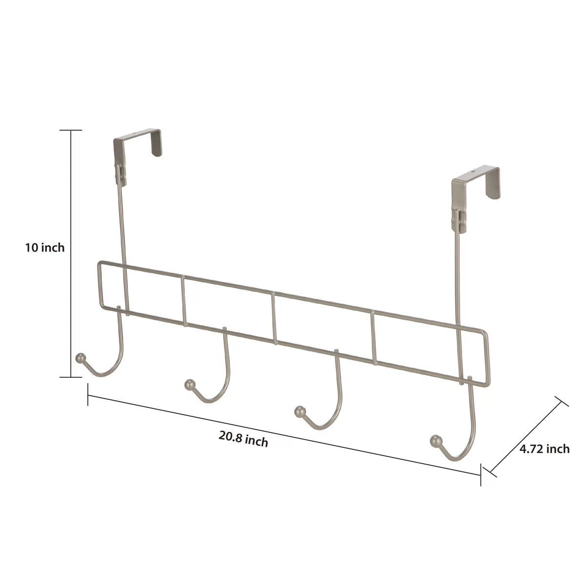 4 Piece Steel Satin Nickel Bath Shelves Set H191