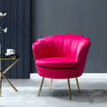 Fushia Velvet Barrel Chair V1929