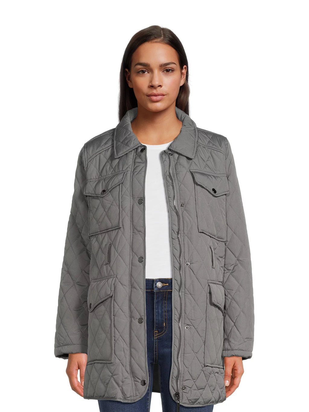 Women’s Quilted Barn Jacket with Belt N571