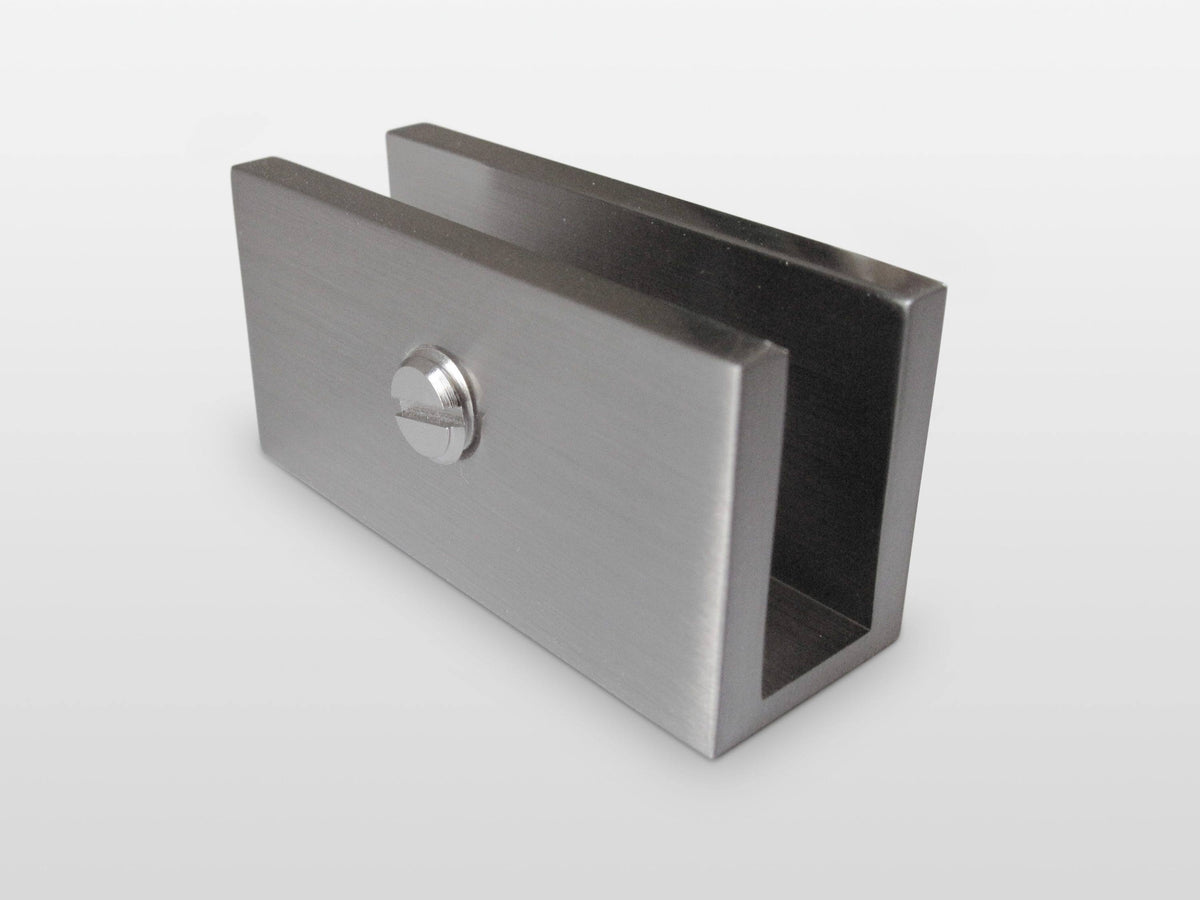 Frameless Fixed Glass Panel Brushed Nickel G9274