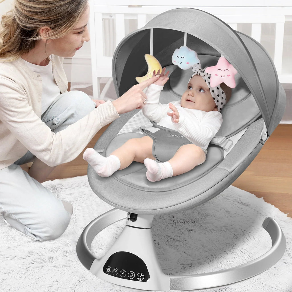 Pink Electric Baby Swing M64438