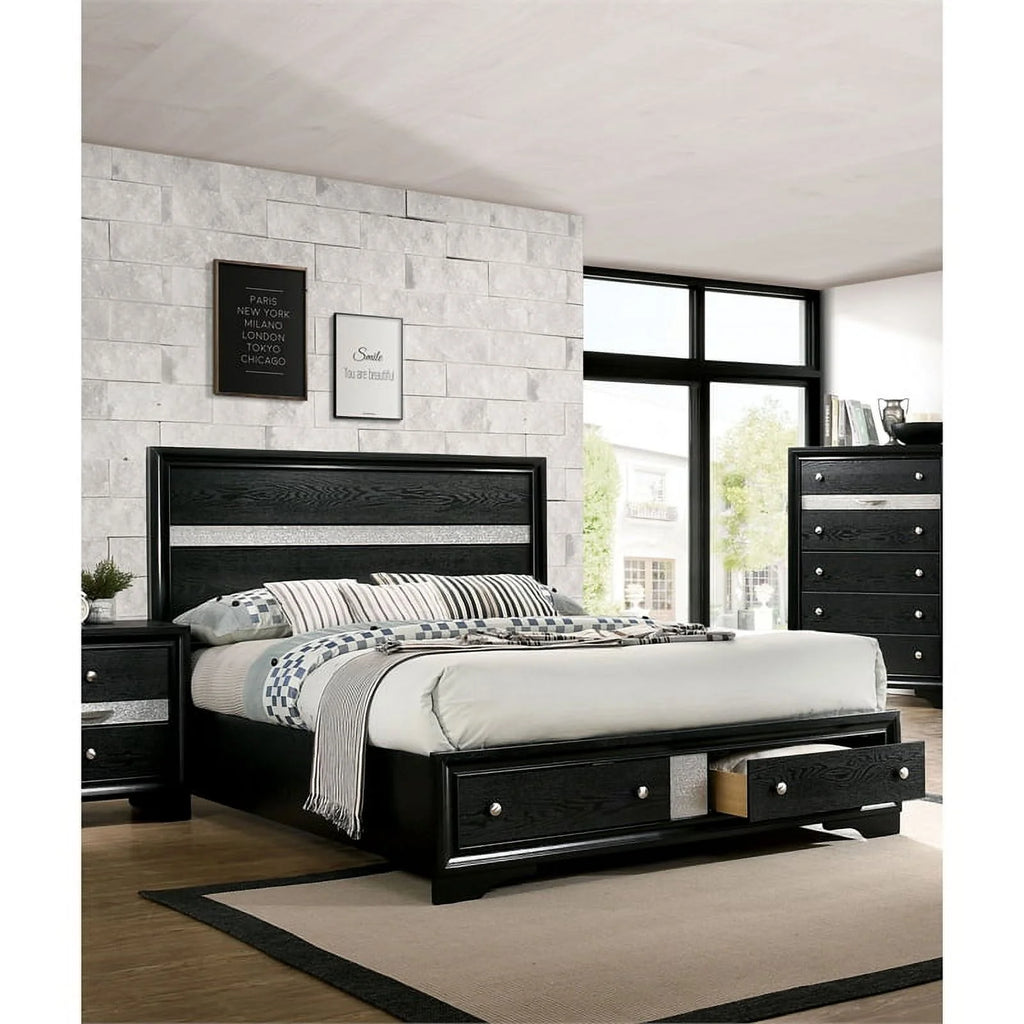 Black 3-Piece King Bedroom Set R786689