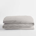 Solid Sterling Gray Cotton Sateen Twin Duvet Cover G7197