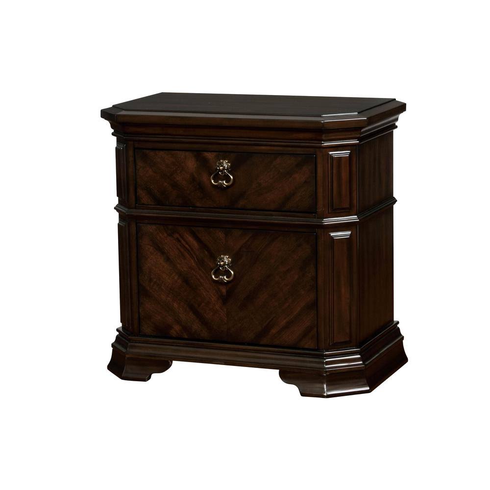 Espresso 2-Drawer Nightstand K101168