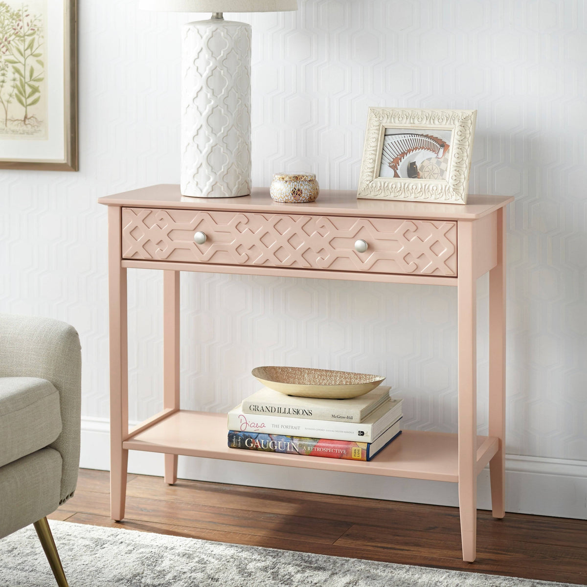 White Console Table K6028