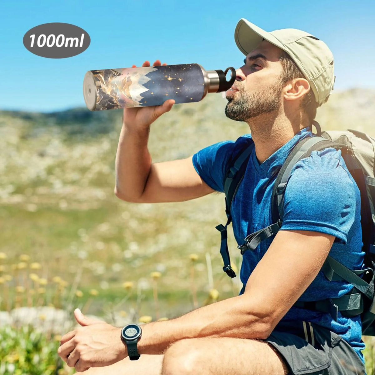 Stainless Steel Insulated Water Bottle with Straw Lid V37659