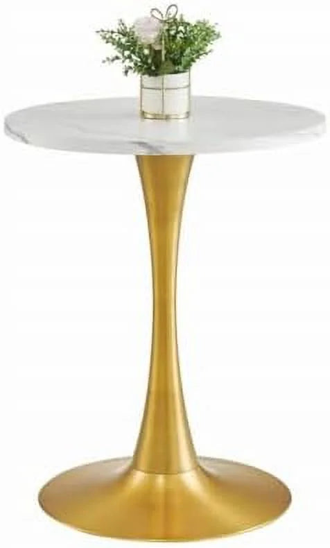 Round Gold Coffee Table Dining Table Side Table for 2-4 P5650