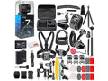 Black Action Camera with 64GB Micro SD Card and Accessory Kit W32900