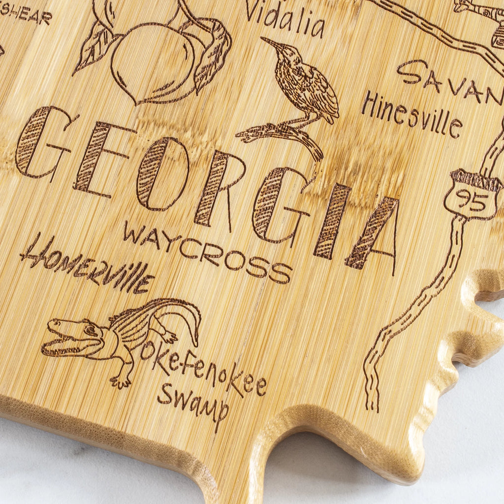 Georgia State Shaped Bamboo Cutting Board S808289