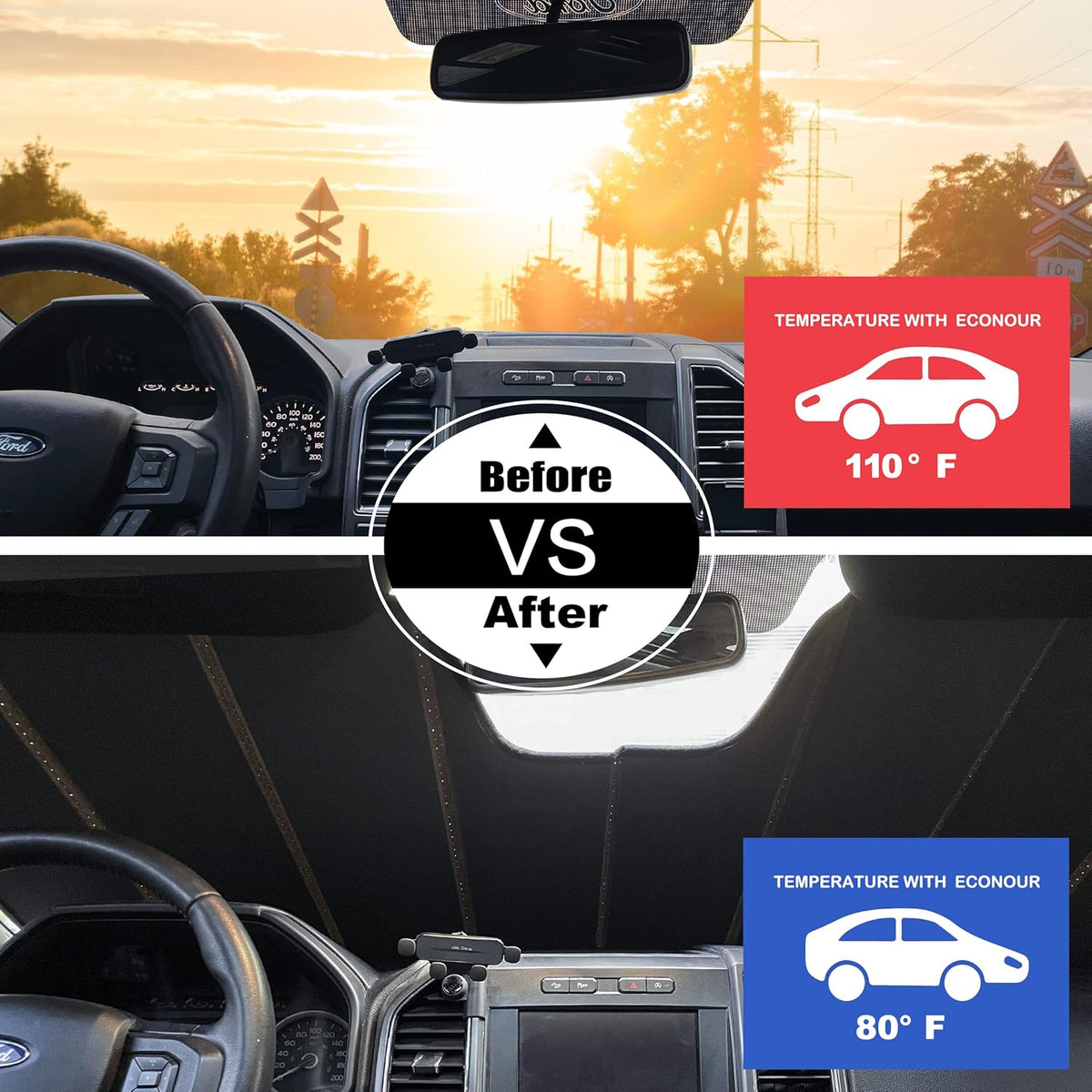 Windshield Sun Shade Pack of 2 A1595