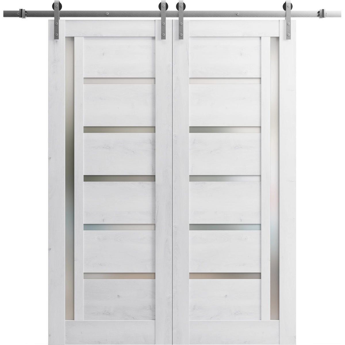 Double Barn Door 36 x 84 inches with Frosted Glass Q887259