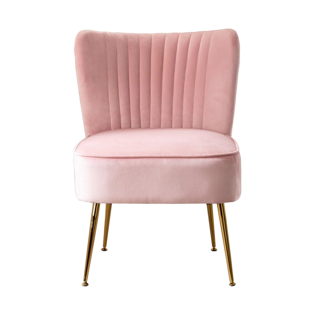 Tan Velvet Upholstered Accent Chair Z5577