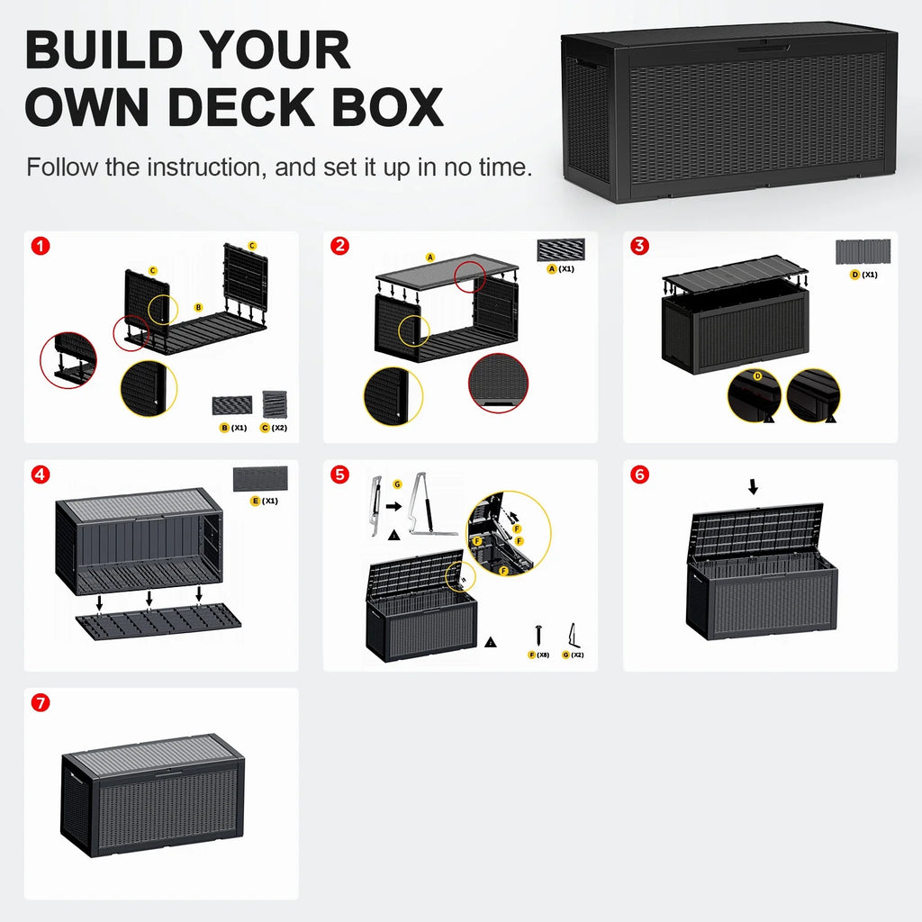 100 Gallon Waterproof Outdoor Storage Box G1193