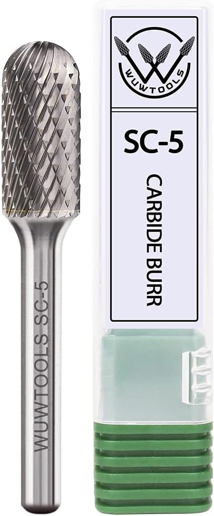 Carbide Cutting Burrs 1/4 Shank Tungsten Double Cut Rotary File Die Grinder Bit 3PCS Pack of 2 I479270