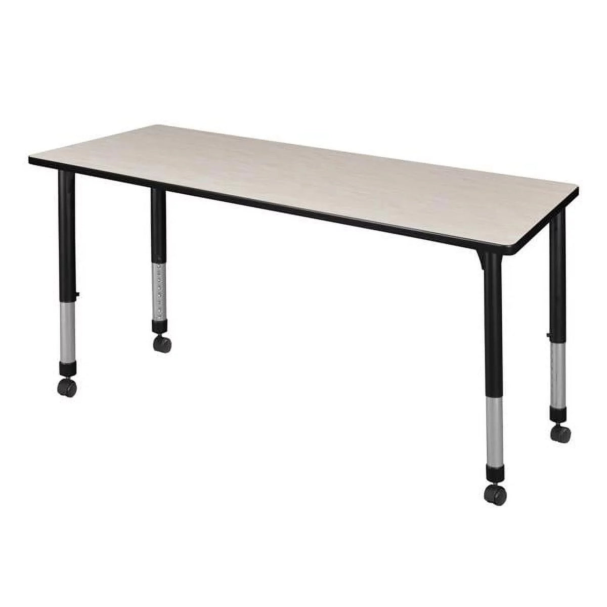 60 x 30 in. Height Adjustable Mobile Classroom Table Z6401