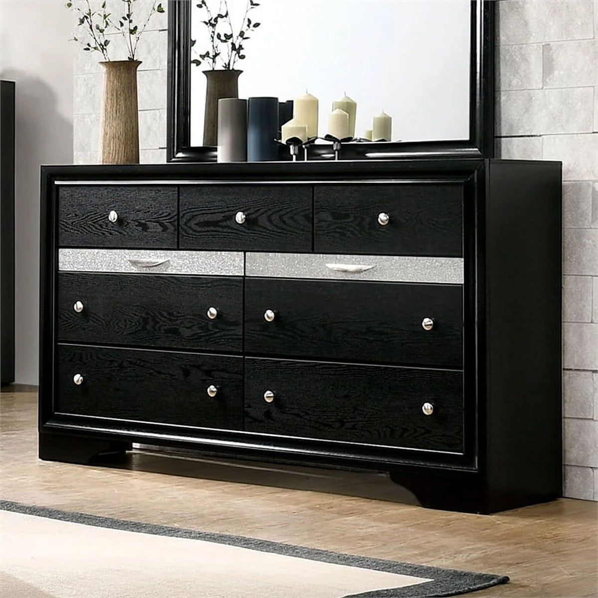 Black 3-Piece King Bedroom Set R786689