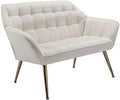 48" Small Fluffy Upholstered Loveseat Sofa with Wood Legs L864