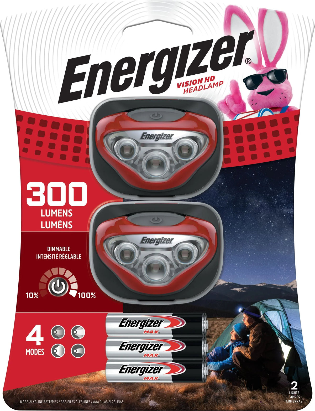 300 Lumen LED Headlamps 2 Pack W71526