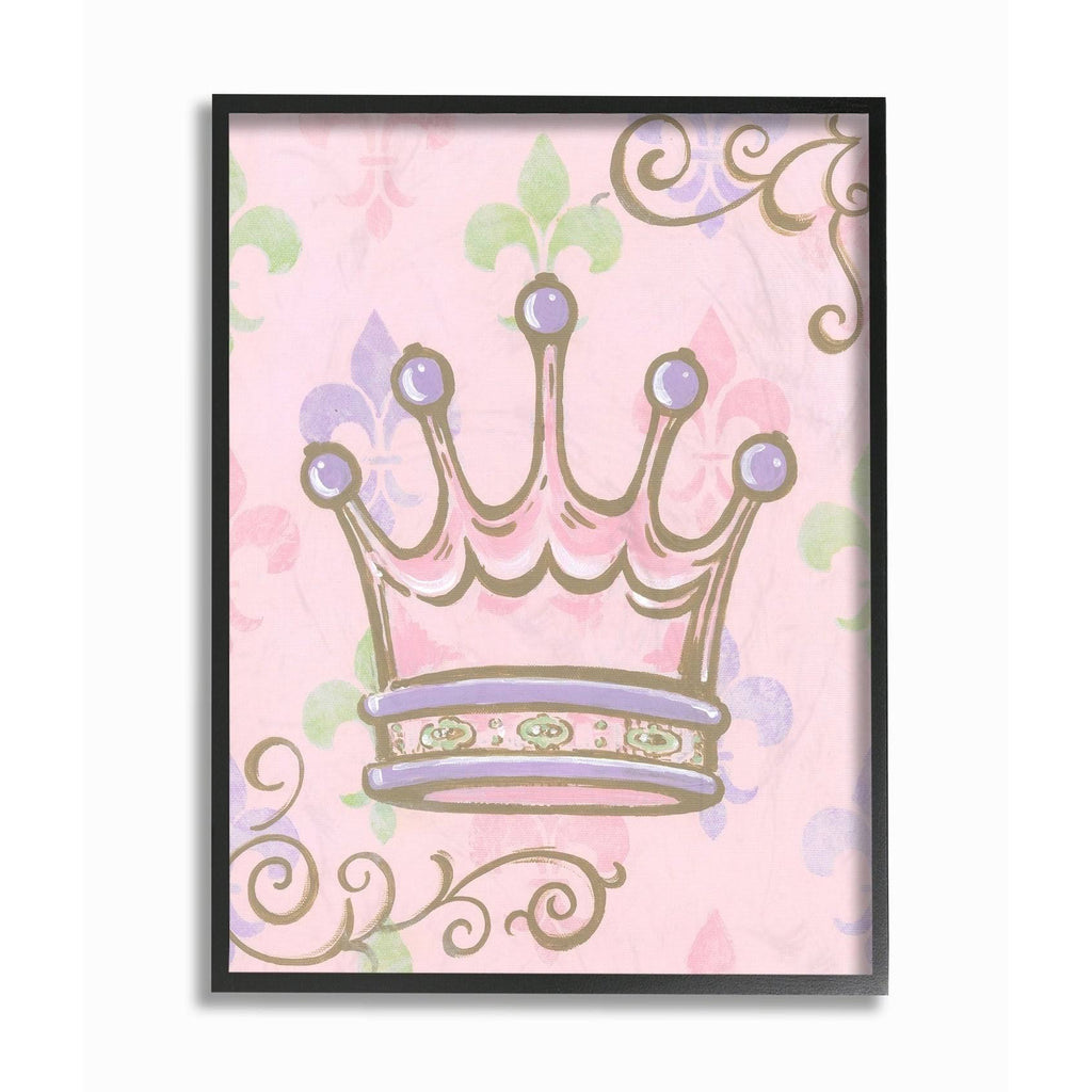 Pink Background Black Framed Wood Wall Art M95320