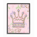 Pink Background Black Framed Wood Wall Art M95320