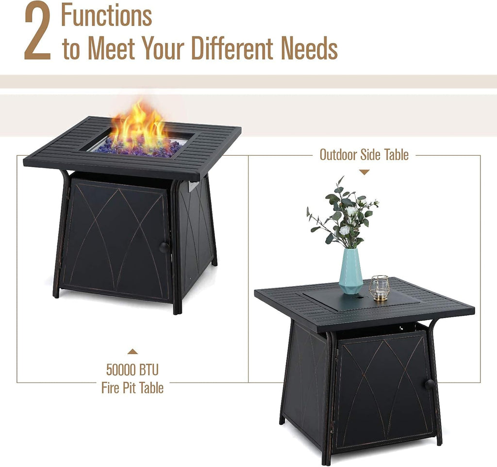 Wicker Sectional Sofa with Fire Pit Table K74081