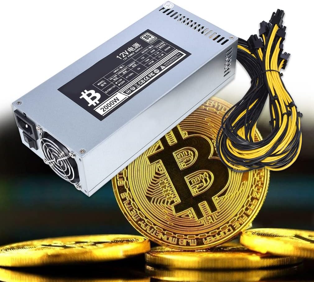2000W 110-220V PSU 10x6 Pin Mining Power Supply R607169