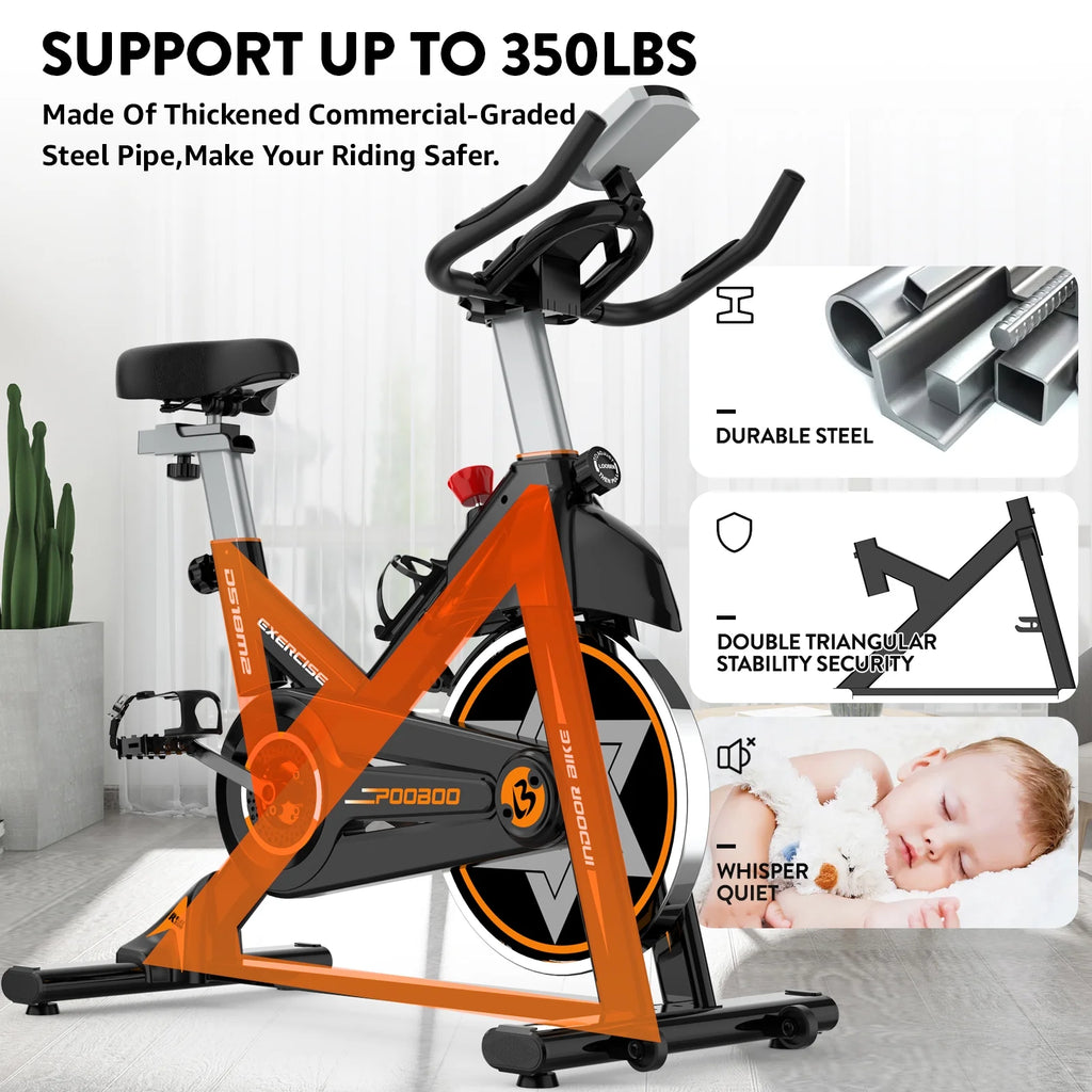 Indoor Cycling Bike Stationary Magnetic Resistance 35lbs B524725