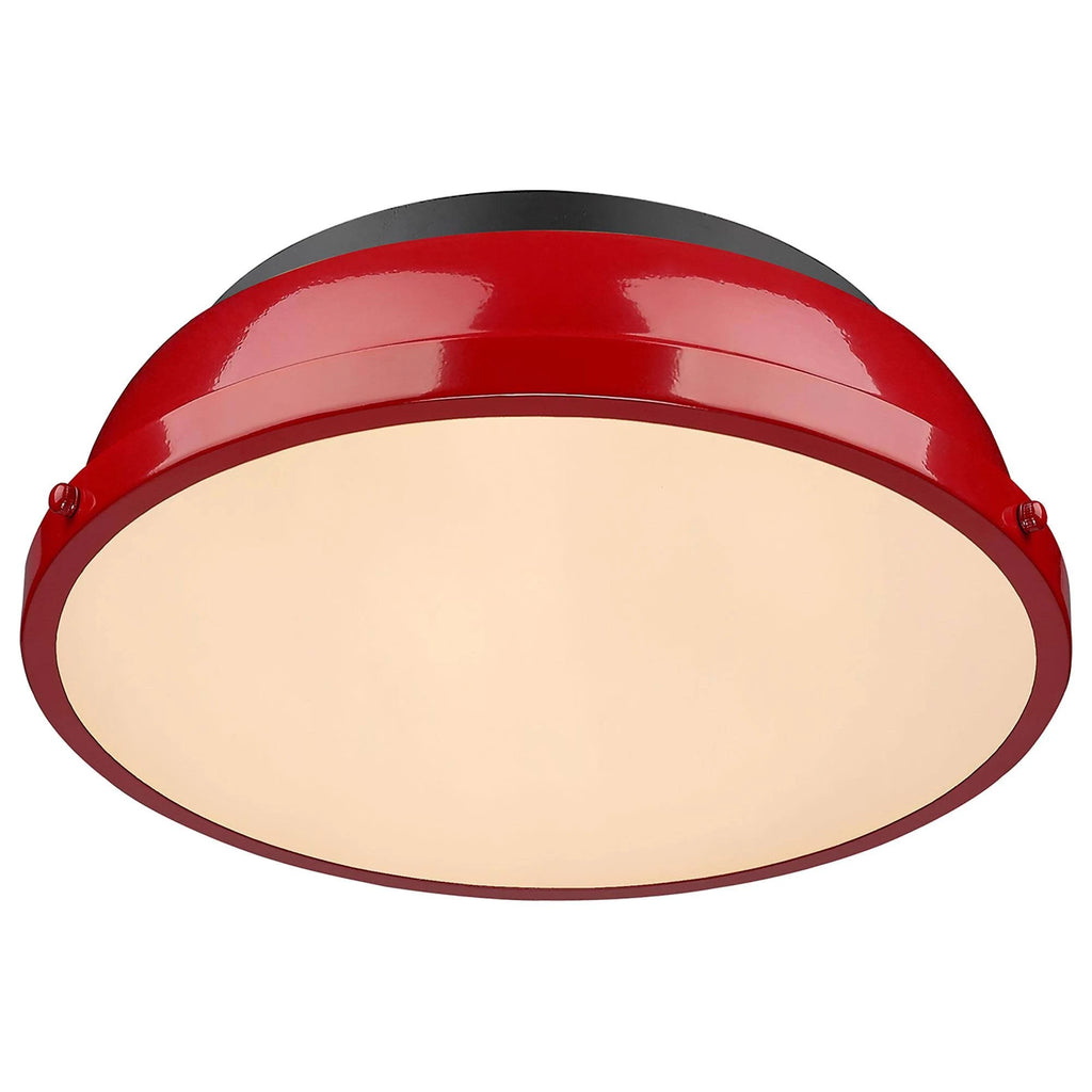 Black Red Flush Mount Light K440626
