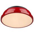 Black Red Flush Mount Light K440626