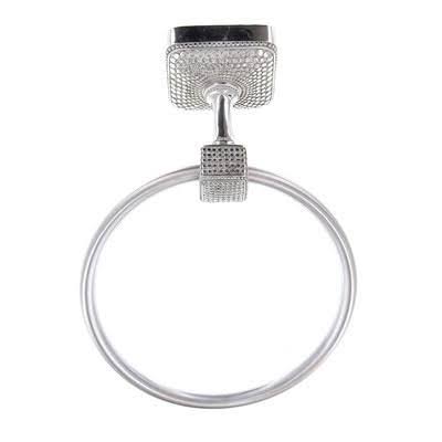 Polished Silver Wall Mounted Towel Ring T372