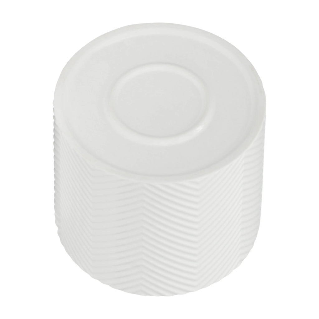12" Ceramic Chevron Planter with Wood Stand L35383