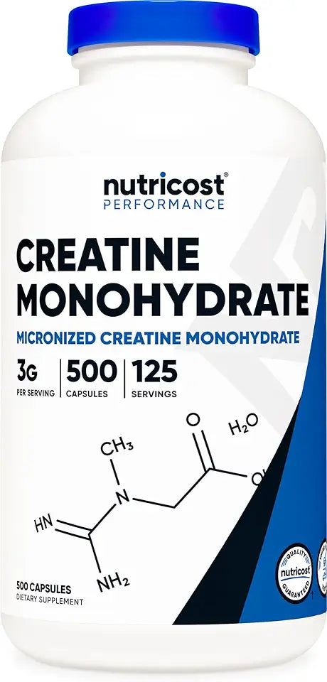 Micronized Creatine Monohydrate 3,000mg 500 Capsules U326