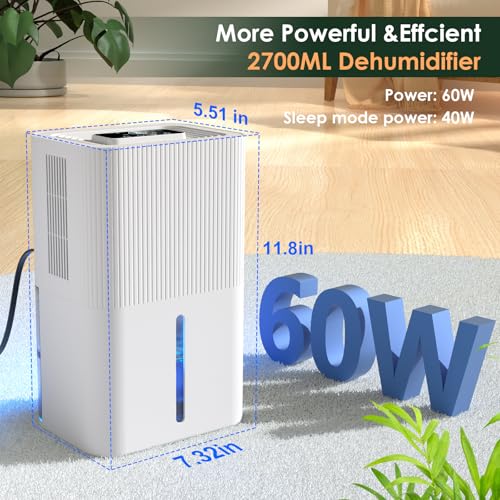Portable Home Dehumidifier 91 OZ Tank White U171