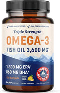 Omega 3 Fish Oil 3600 mg EPA DHA 120 Ct U228948