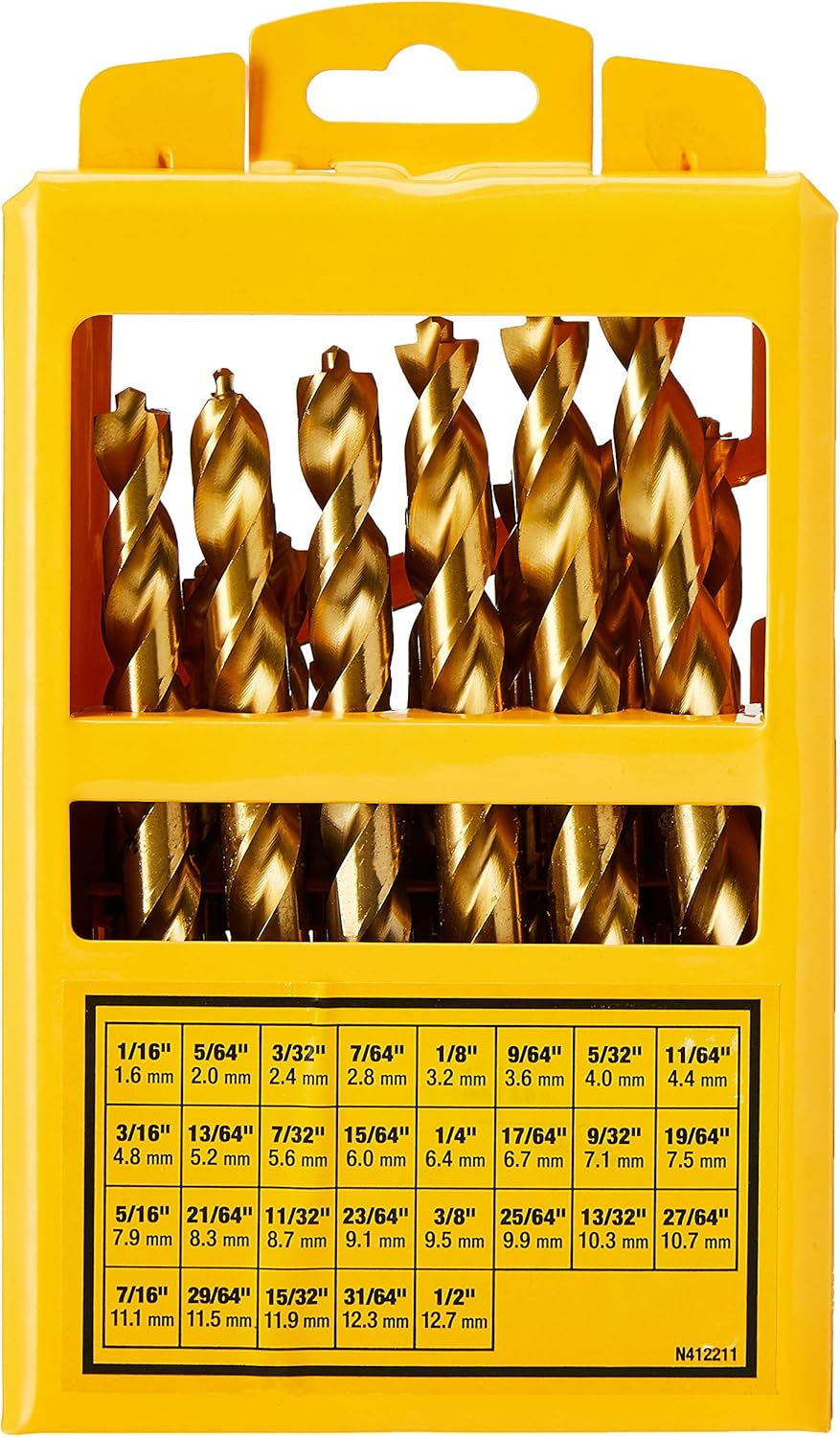 29-Piece Titanium Drill Bit Set with Pilot Point L5389