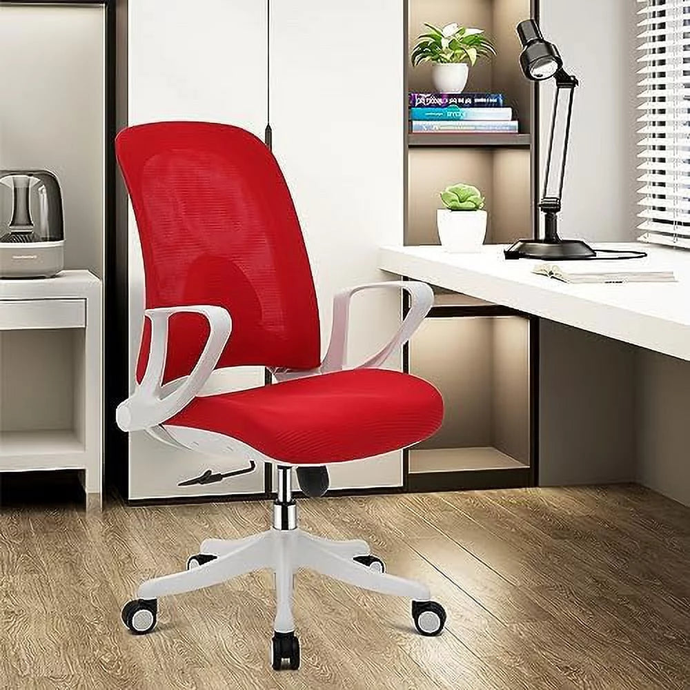 Red Mid-Back Mesh Ergonomic Office Chair L771492