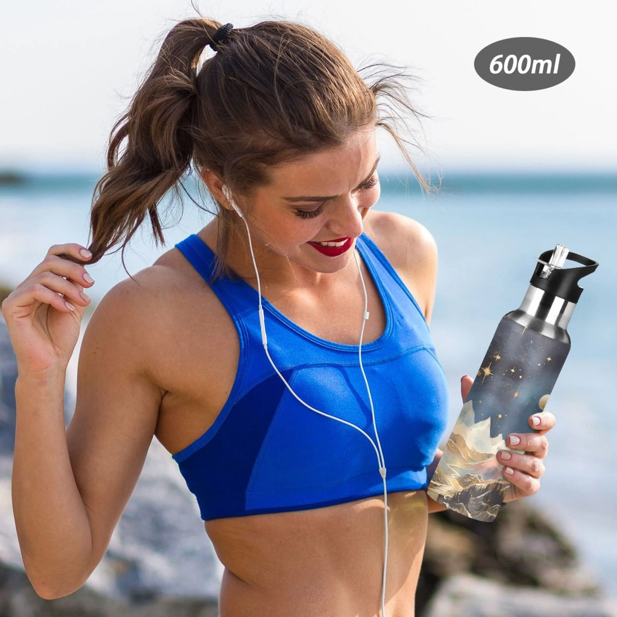 Stainless Steel Insulated Water Bottle with Straw Lid V37659