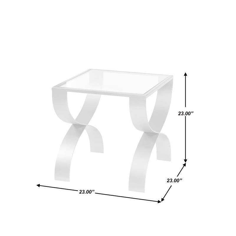 Gold Glass Top End Table X97985
