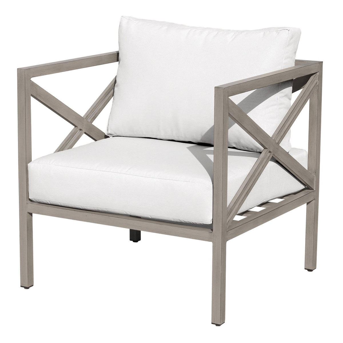 White Aluminum Club Chair Y2764