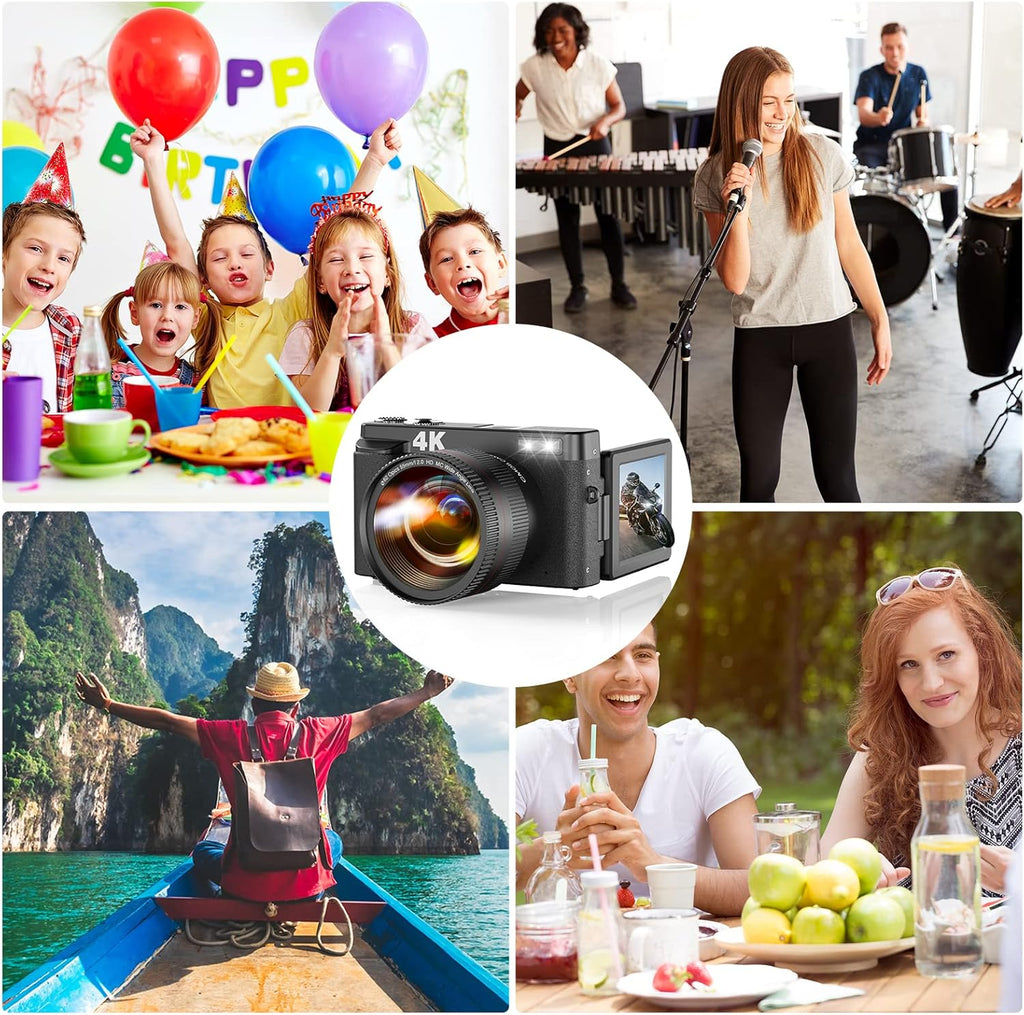 4K 48MP Digital Camera with Flip Screen WiFi O916