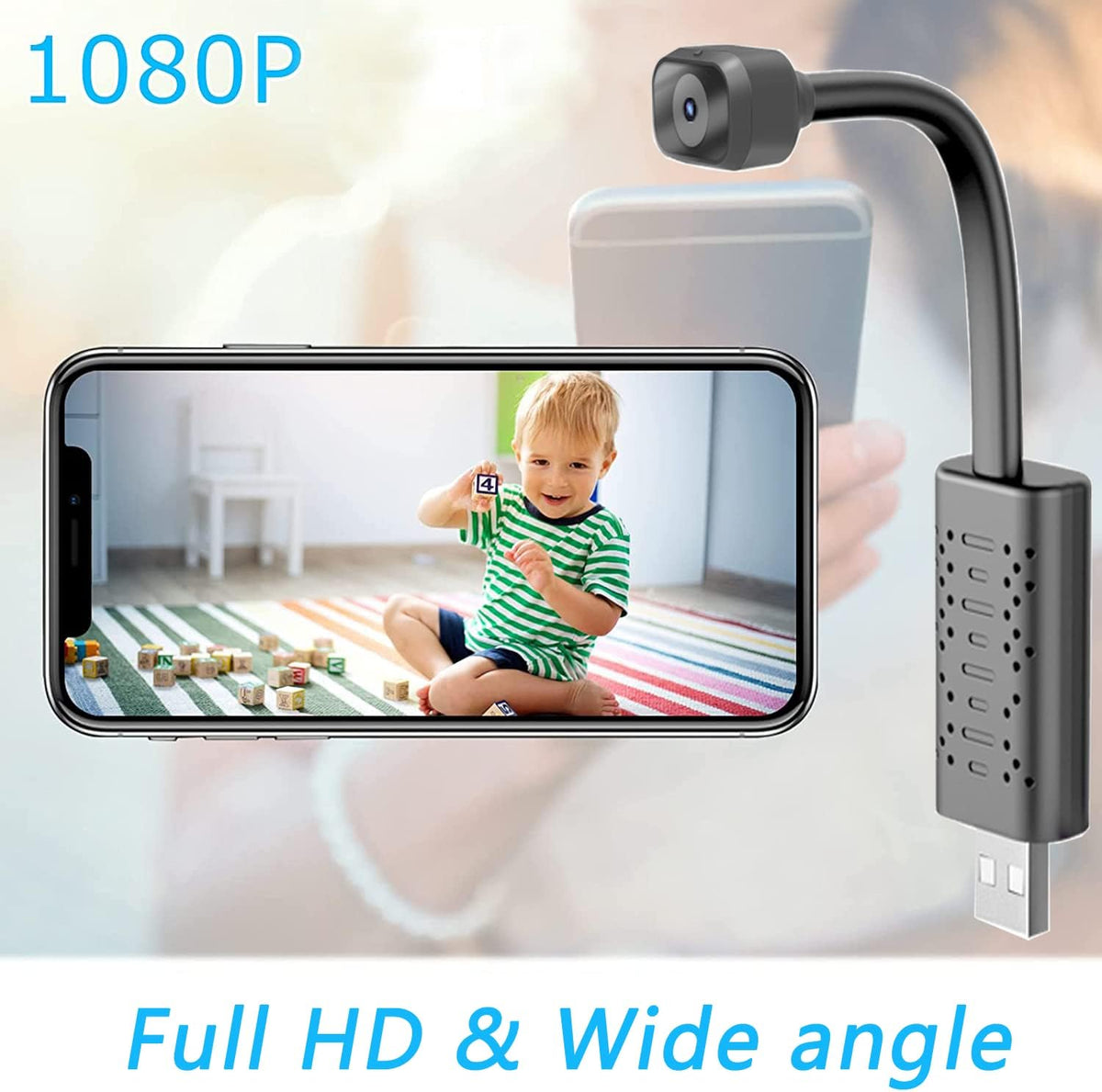 Indoor Security Camera WiFi, HD 1080P IP Camera with Motion Detection, Night Vision, Cloud Storage N48616