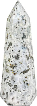 Natural Sea Jasper Crystal Gemstone Obelisk Tower Point S669169