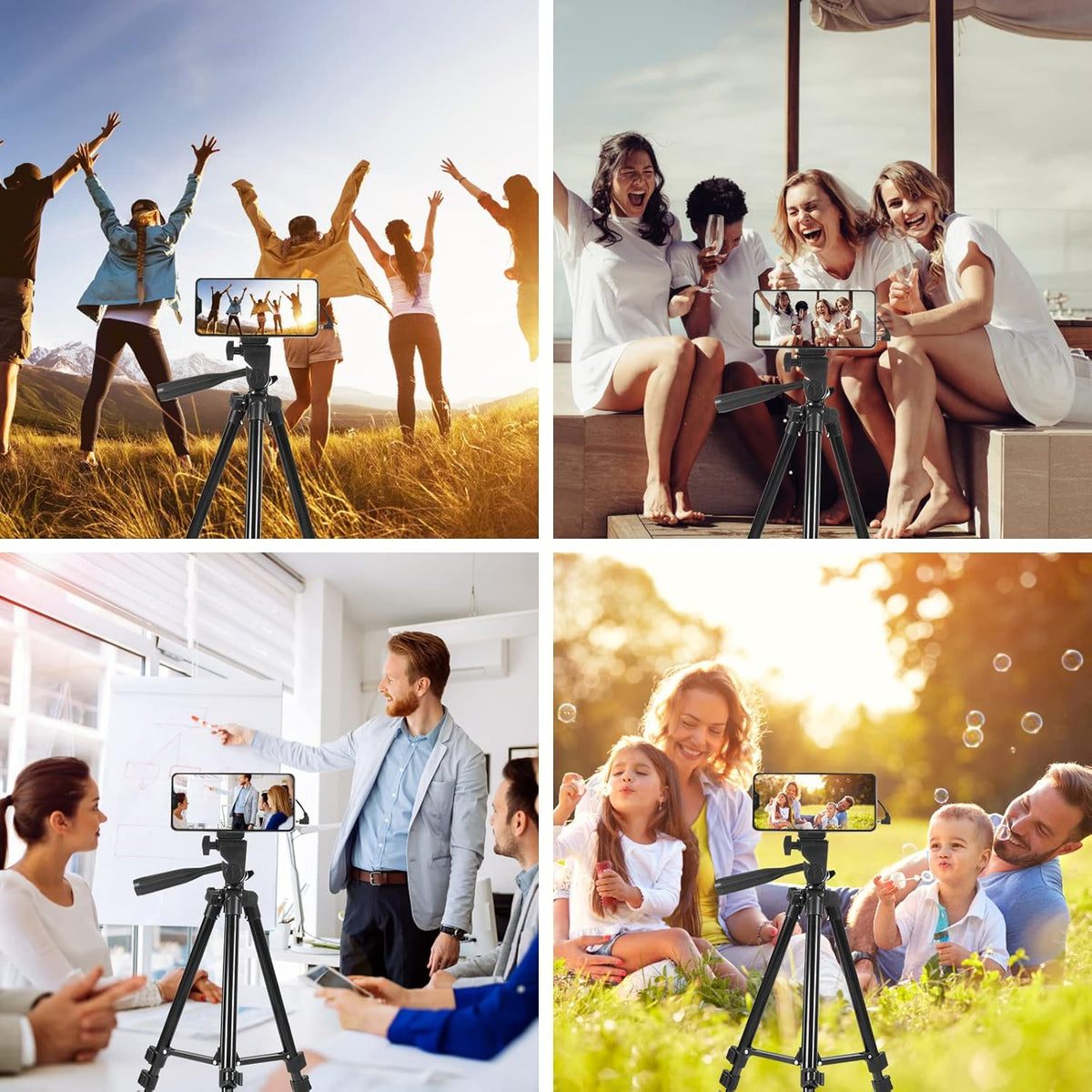 Smartphone Video Kit with LED Light, Wireless Remote, Phone Holder, Mic, Extendable Tripod Stand H846204