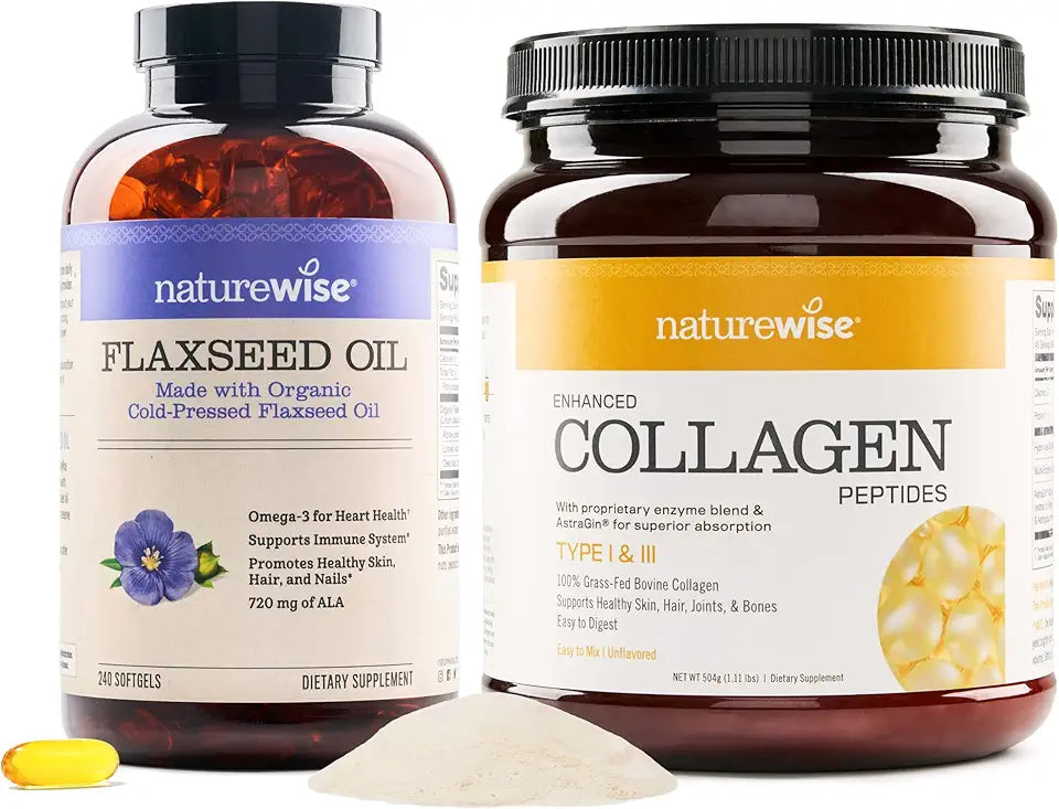 Organic Flaxseed Oil 720mg Collagen Peptides 45 Servings O48028