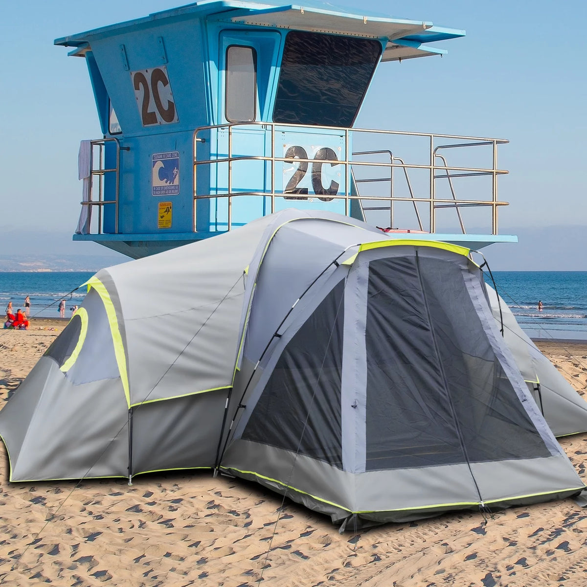 10 Person Waterproof Cabin Tent with Rainfly A166077